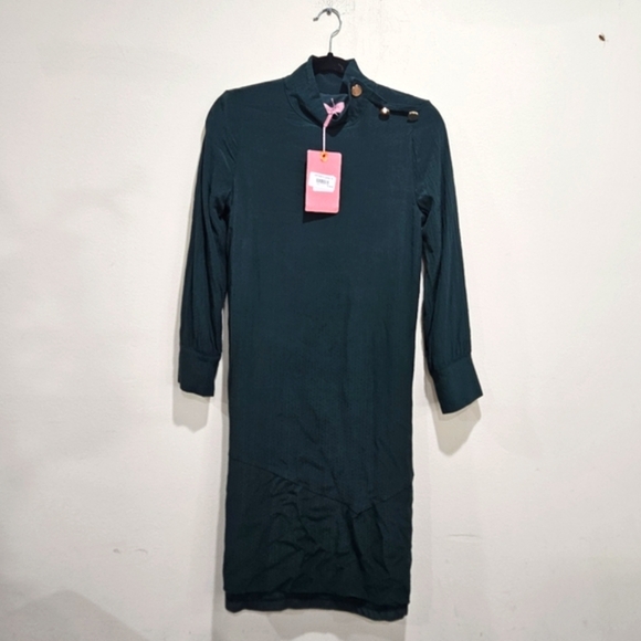 Mauve Mock Neck Midi Dress NWT - Picture 1 of 7